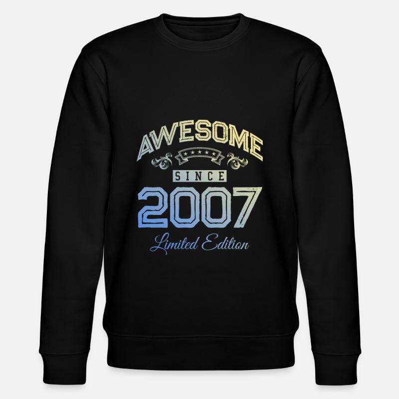 2007 awesome since - Stanley/Stella Unisex Bio-Sweatshirt CHANGER  - Schwarz
