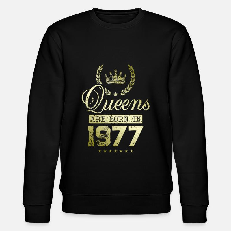 Queens born in 1977 - Stanley/Stella Unisex Bio-Sweatshirt CHANGER  - Schwarz