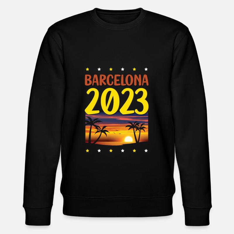 Barcelona 2023 - Stanley/Stella Unisex Bio-Sweatshirt CHANGER  - Schwarz