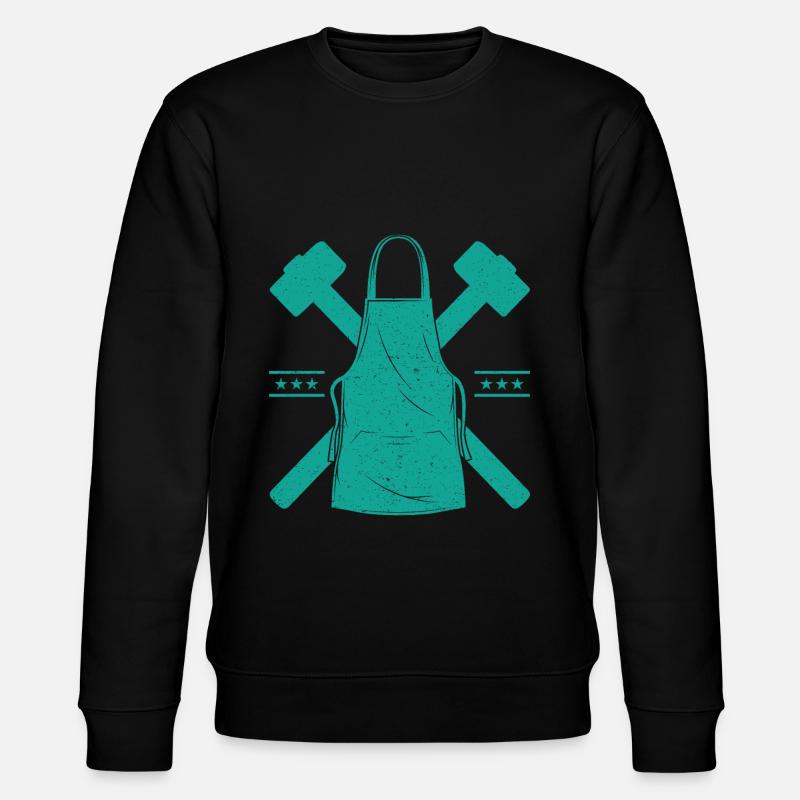 Blacksmith Apron & Hammer Smith Gift - Stanley/Stella Unisex Bio-Sweatshirt CHANGER  - Schwarz