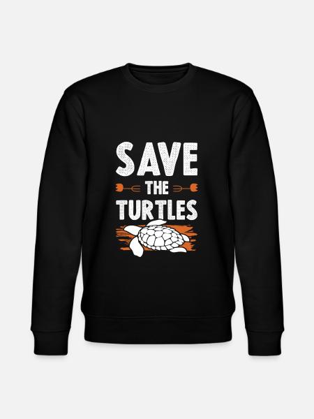 Animal welfare turtle - Stanley/Stella CHANGER Unisex Organic Sweatshirt - black