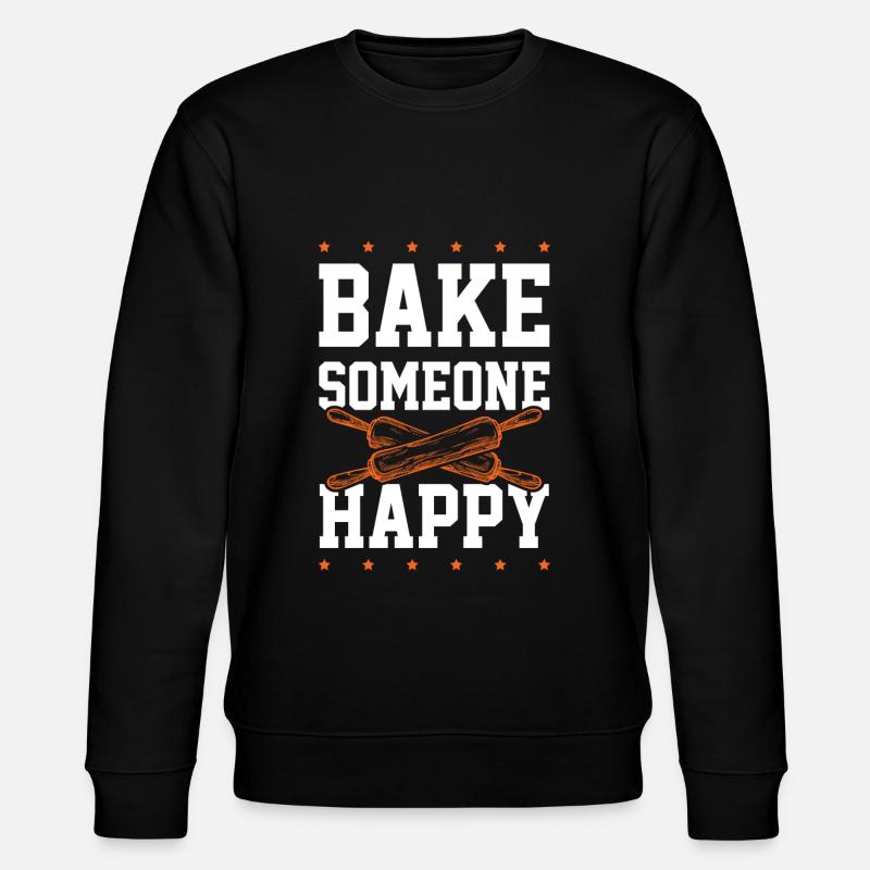 Baking happy - Stanley/Stella CHANGER Unisex Organic Sweatshirt - black