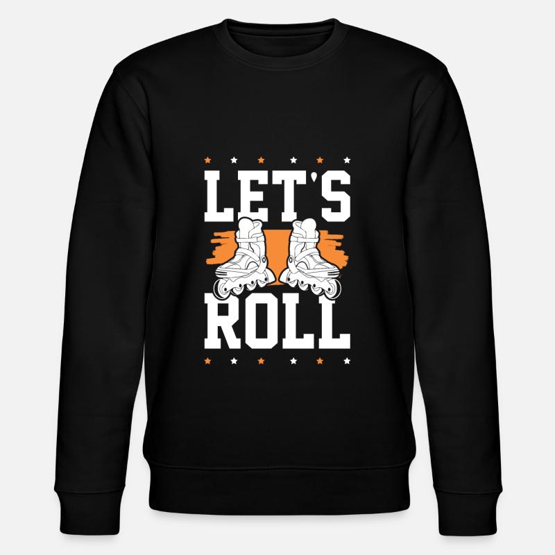 skate lets roll - Stanley/Stella Unisex Bio-Sweatshirt CHANGER  - Schwarz