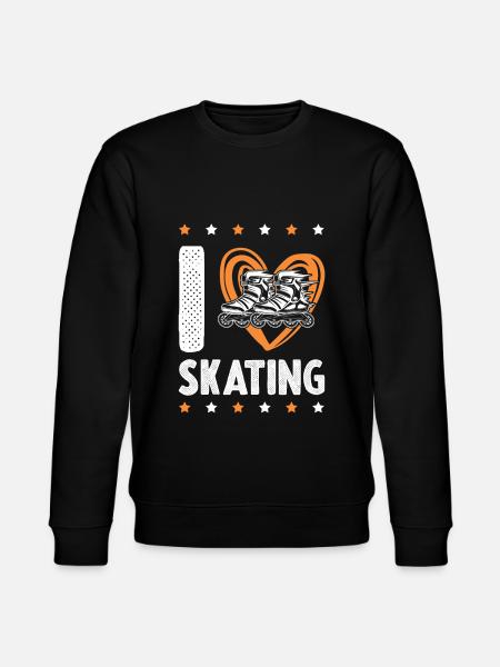 I love skating - Stanley/Stella CHANGER Unisex Organic Sweatshirt - black