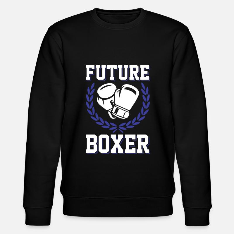 boxer zukunft - Stanley/Stella Unisex Bio-Sweatshirt CHANGER  - Schwarz