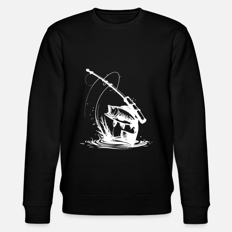 Fischen Symbol Fisch Angeln - Stanley/Stella Unisex Bio-Sweatshirt CHANGER  - Schwarz