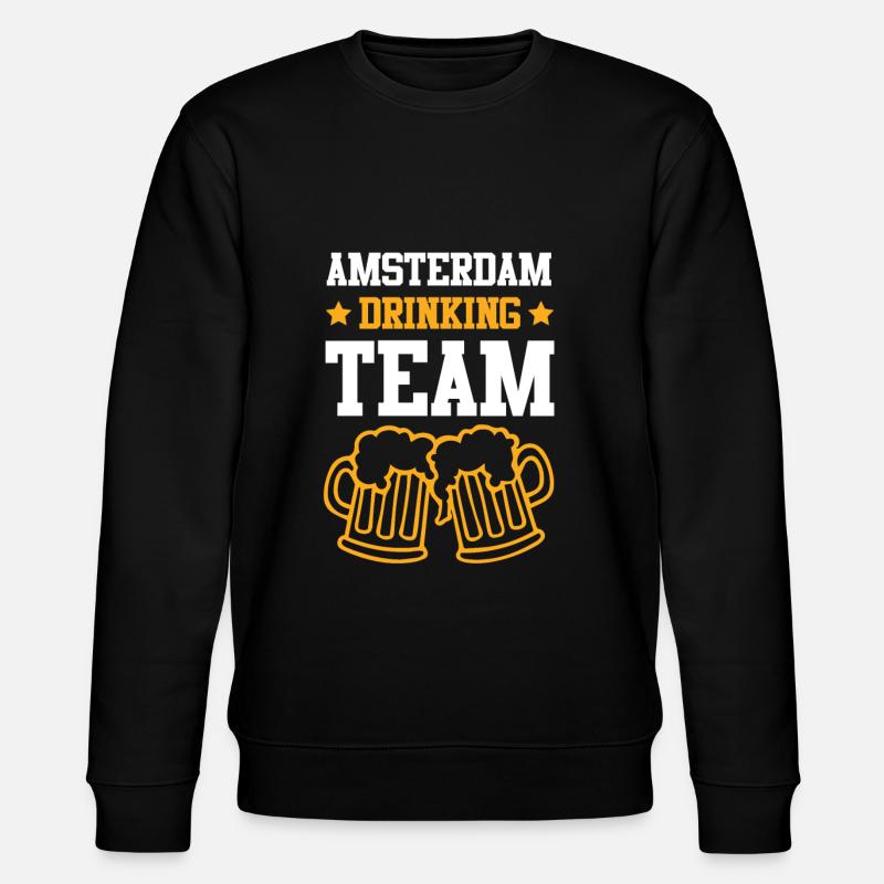 Amsterdam Drinking Team - Stanley/Stella CHANGER Unisex Organic Sweatshirt - black