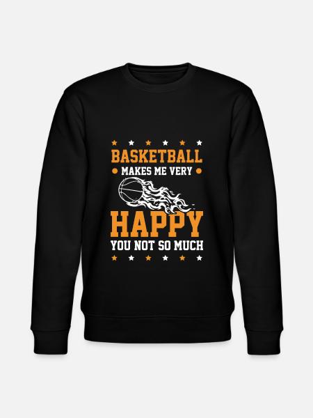 Basketball Happy - Stanley/Stella CHANGER Unisex Organic Sweatshirt - black
