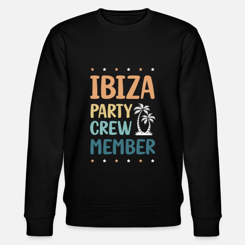 Ibiza Party Crew - Sweat bio CHANGER Stanley/Stella Unisexe - noir