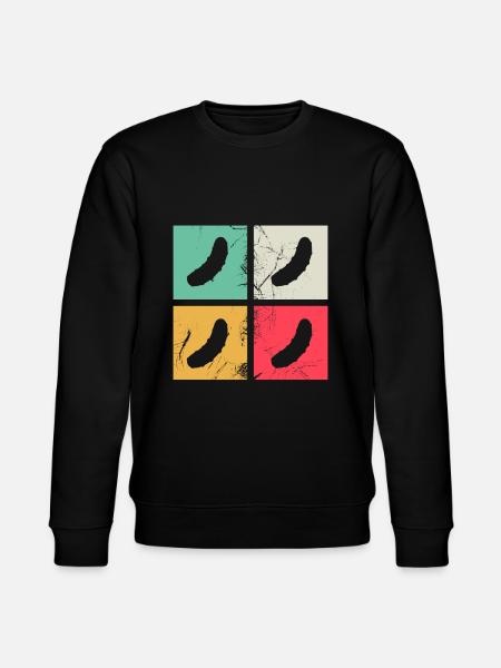 Gurke Essiggurke Kukumer Retro Geschenk - Stanley/Stella Unisex Bio-Sweatshirt CHANGER - Schwarz