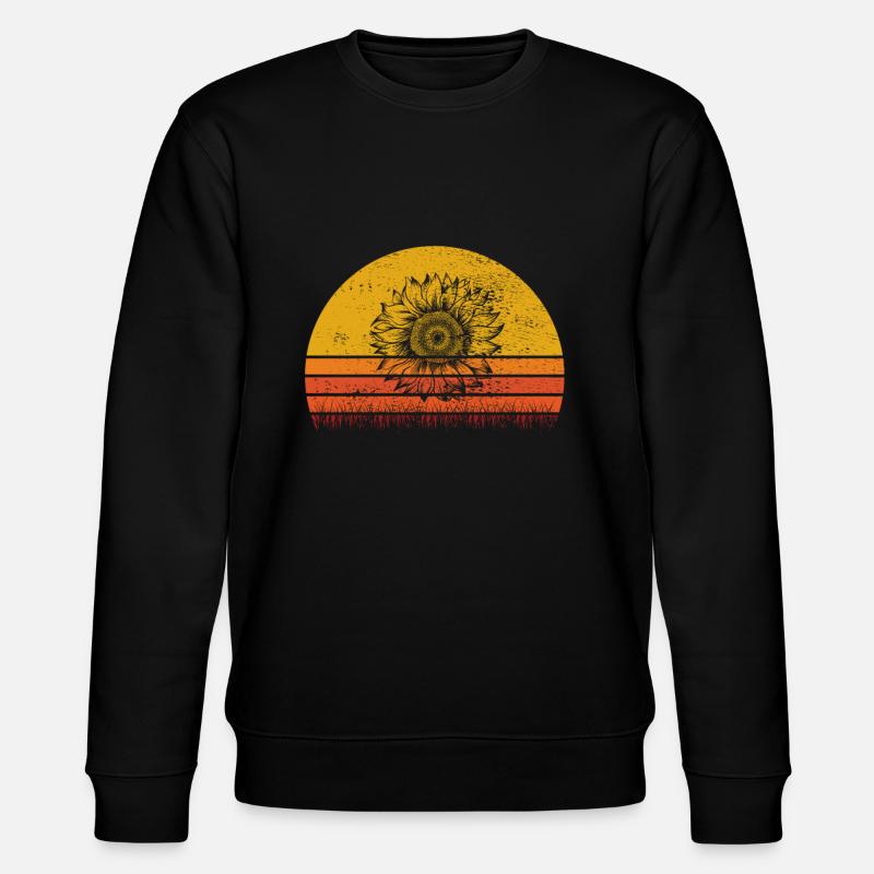 Cadeau rétro de tournesol - Sweat bio CHANGER Stanley/Stella Unisexe - noir