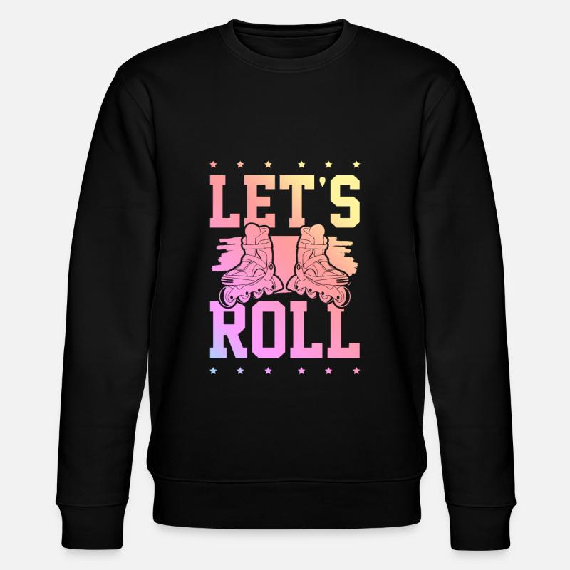 skate lets roll - Stanley/Stella CHANGER Unisex Organic Sweatshirt - black