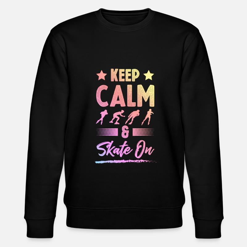 Restez calme patinez - Sweat bio CHANGER Stanley/Stella Unisexe - noir