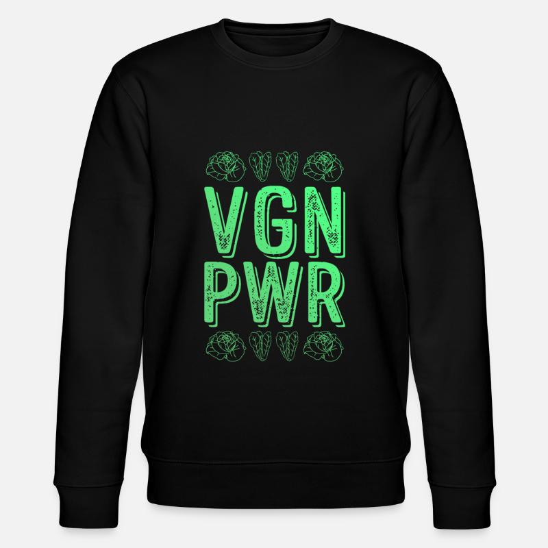 vegan power - Stanley/Stella Unisex Bio-Sweatshirt CHANGER  - Schwarz