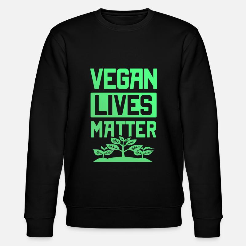 vegan lives matter - Stanley/Stella Unisex Bio-Sweatshirt CHANGER  - Schwarz