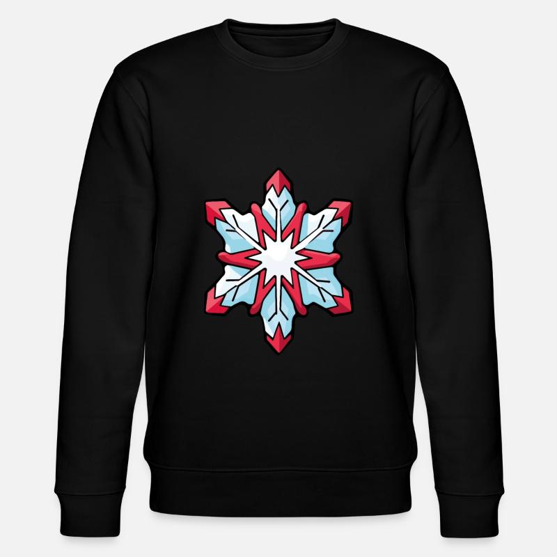 Schneeflocke Winter Schnee - Stanley/Stella Unisex Bio-Sweatshirt CHANGER  - Schwarz