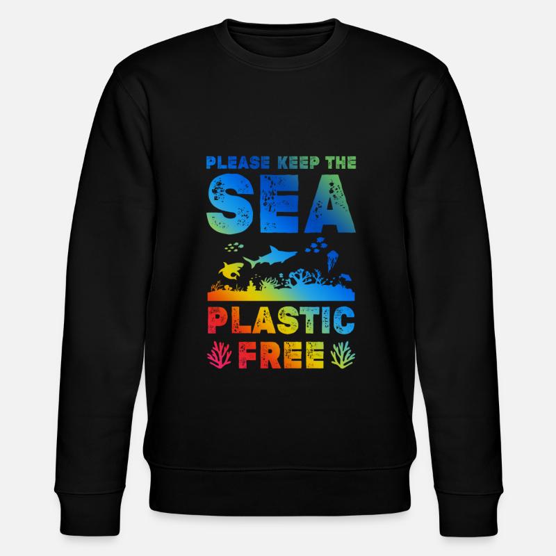 Plastic Save the Ocean - Stanley/Stella CHANGER Unisex Organic Sweatshirt - black