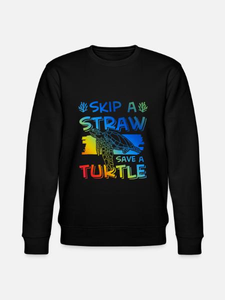 Save the Ocean Turtle - Stanley/Stella CHANGER Unisex Organic Sweatshirt - black