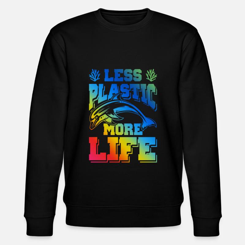 Le plastique sauve l’océan - Sweat bio CHANGER Stanley/Stella Unisexe - noir
