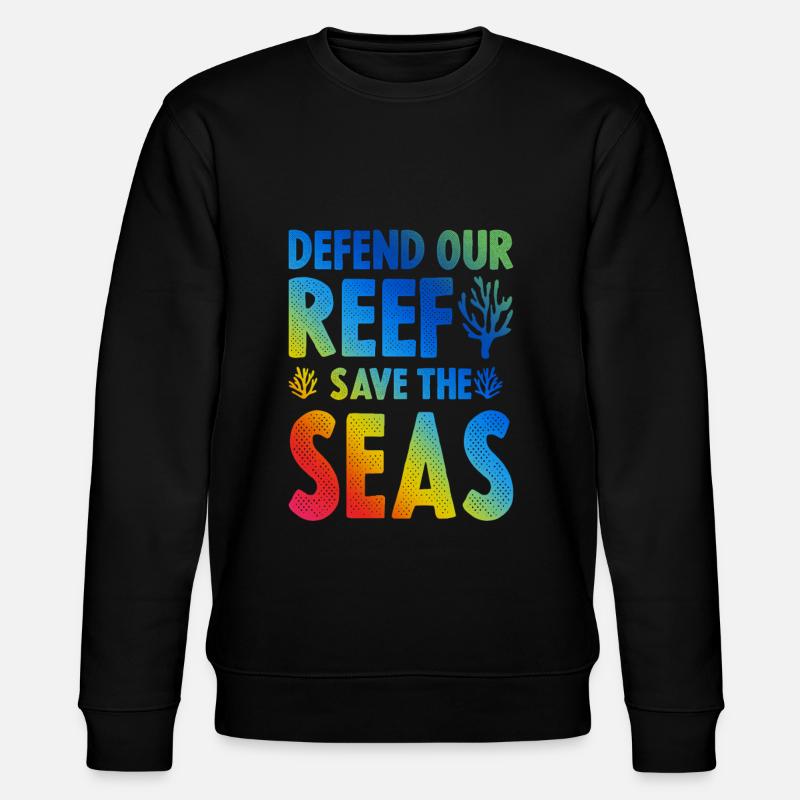 save the sea - Stanley/Stella Unisex Bio-Sweatshirt CHANGER  - Schwarz