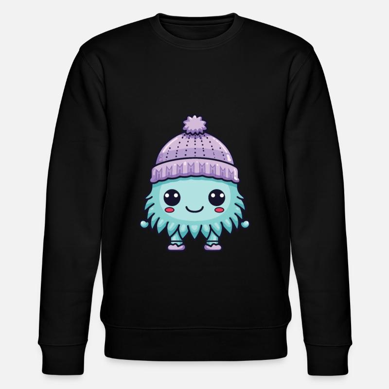 Cold Winter Bacilli Comic Cute - Stanley/Stella CHANGER Unisex Organic Sweatshirt - black