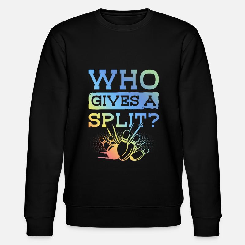 Bowling Split Saying - Stanley/Stella CHANGER Unisex Organic Sweatshirt - black