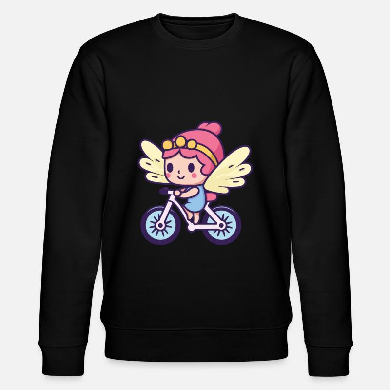 Fée Mignon Vélo Bande Dessinée - Sweat bio CHANGER Stanley/Stella Unisexe - noir