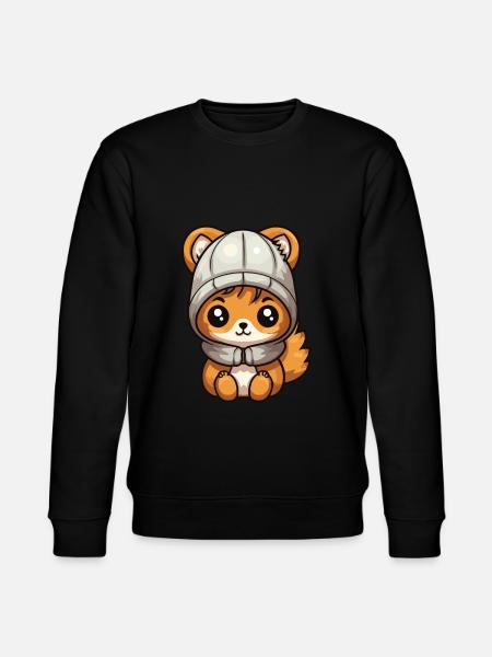 Squirrel Winter Animal Cute Comic - Stanley/Stella CHANGER Unisex Organic Sweatshirt - black