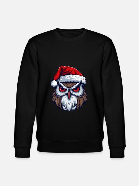 Owl Head Christmas Xmas - Stanley/Stella CHANGER Unisex Organic Sweatshirt - black