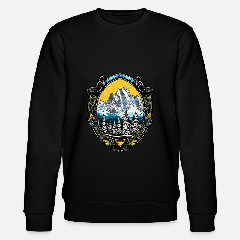 Berge Alpen - Stanley/Stella Unisex Bio-Sweatshirt CHANGER  - Schwarz