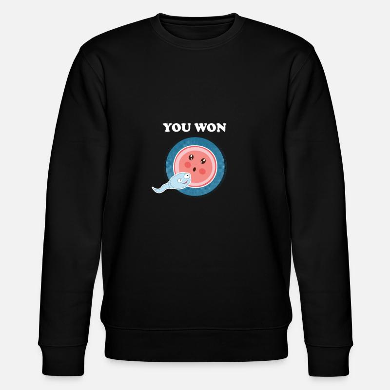 Funny Sperm- You Won - Stanley/Stella CHANGER Unisex Organic Sweatshirt - black