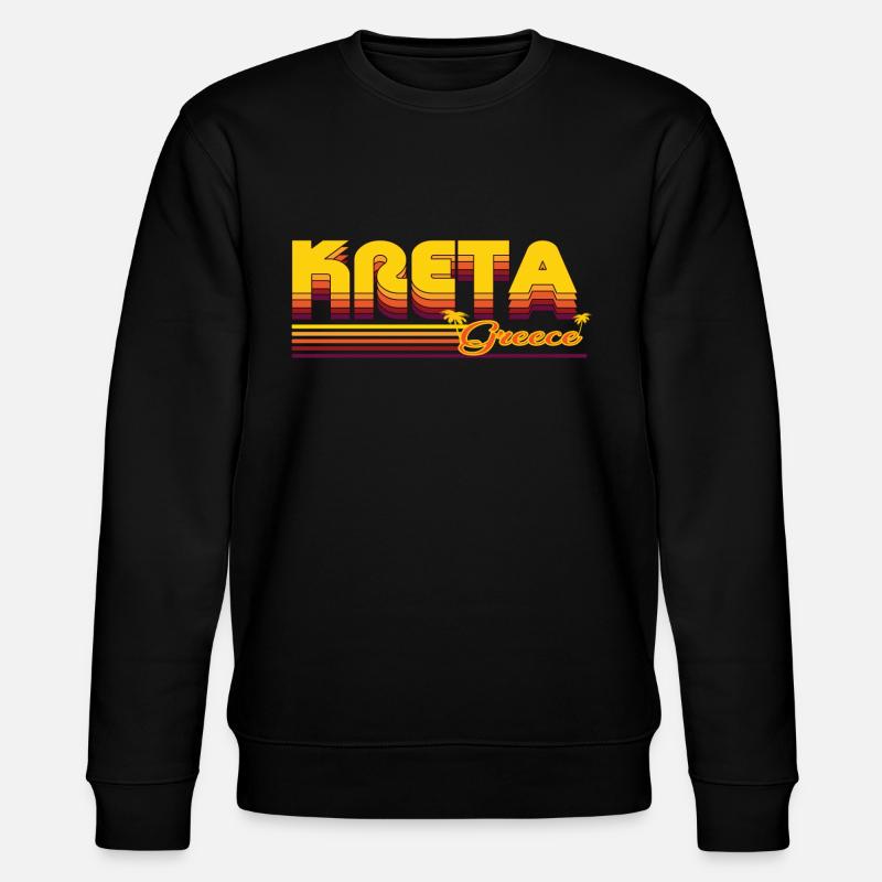 Crète: Design rétro estival - Sweat bio CHANGER Stanley/Stella Unisexe - noir