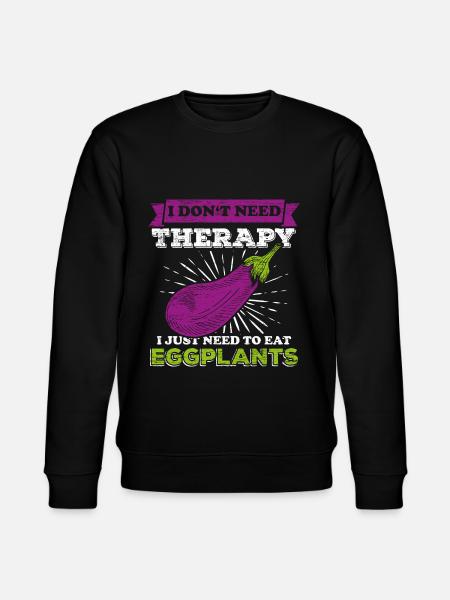Eggplant gift - Stanley/Stella CHANGER Unisex Organic Sweatshirt - black