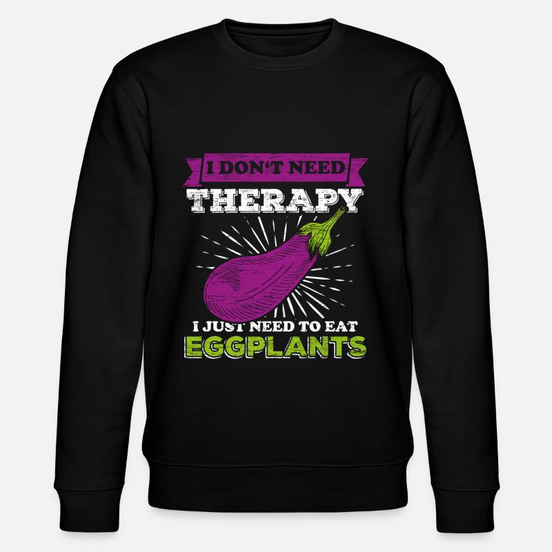 Eggplant gift - Stanley/Stella CHANGER Unisex Organic Sweatshirt - black