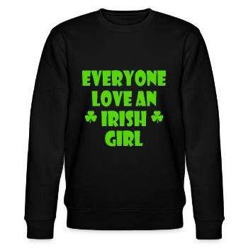 Everyone loves an irish girl - Stanley/Stella Unisex Bio-Sweatshirt CHANGER  - Schwarz - Vorne - Nik (191cm) & Marisol (170cm)