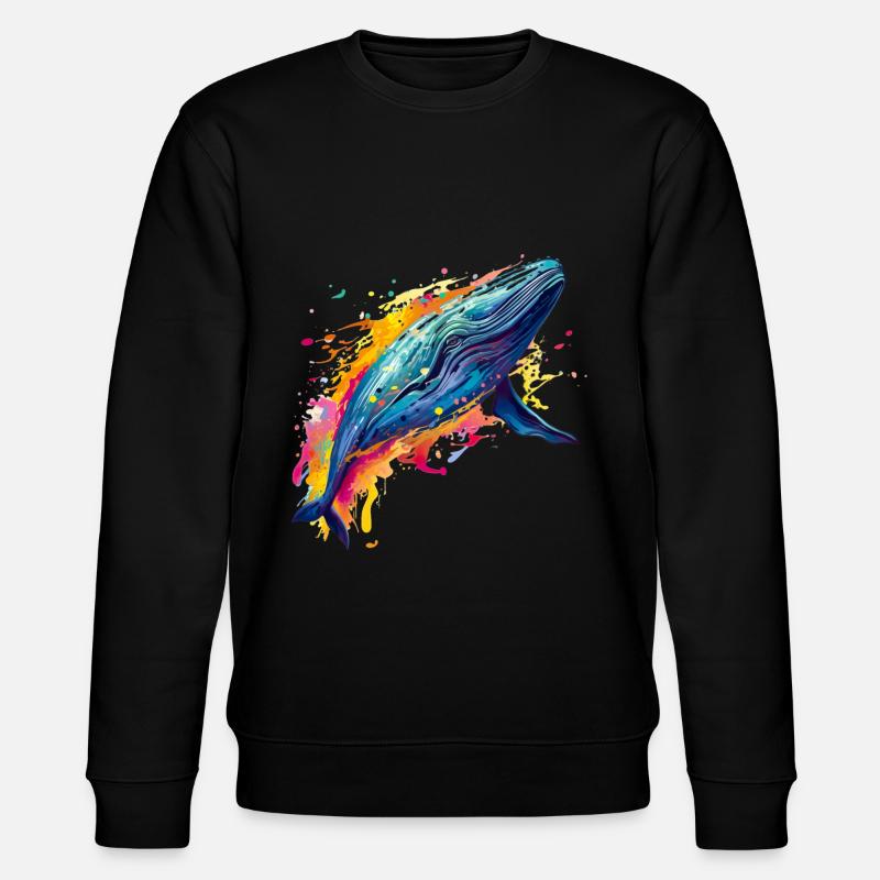 Wal Kunst Pop Art - Stanley/Stella Unisex Bio-Sweatshirt CHANGER  - Schwarz