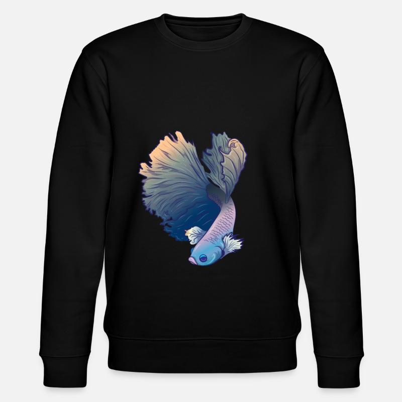 Betta Splendens Kampffisch Labyrinthfisch Geschenk - Stanley/Stella Unisex Bio-Sweatshirt CHANGER  - Schwarz