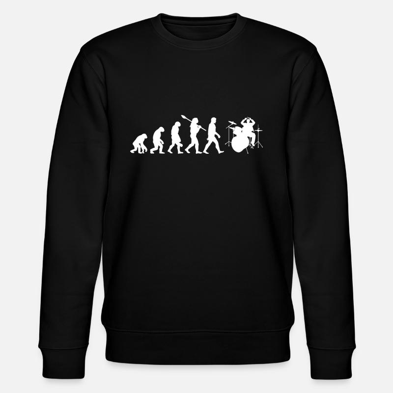 Drum evolution - Stanley/Stella CHANGER Unisex Organic Sweatshirt - black