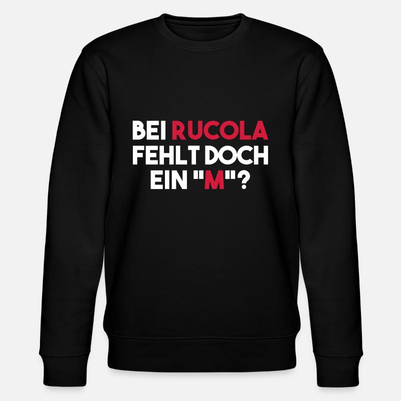 BEI RUCOLA FEHLT DOCH EIN "M"? - Stanley/Stella Unisex Bio-Sweatshirt CHANGER  - Schwarz