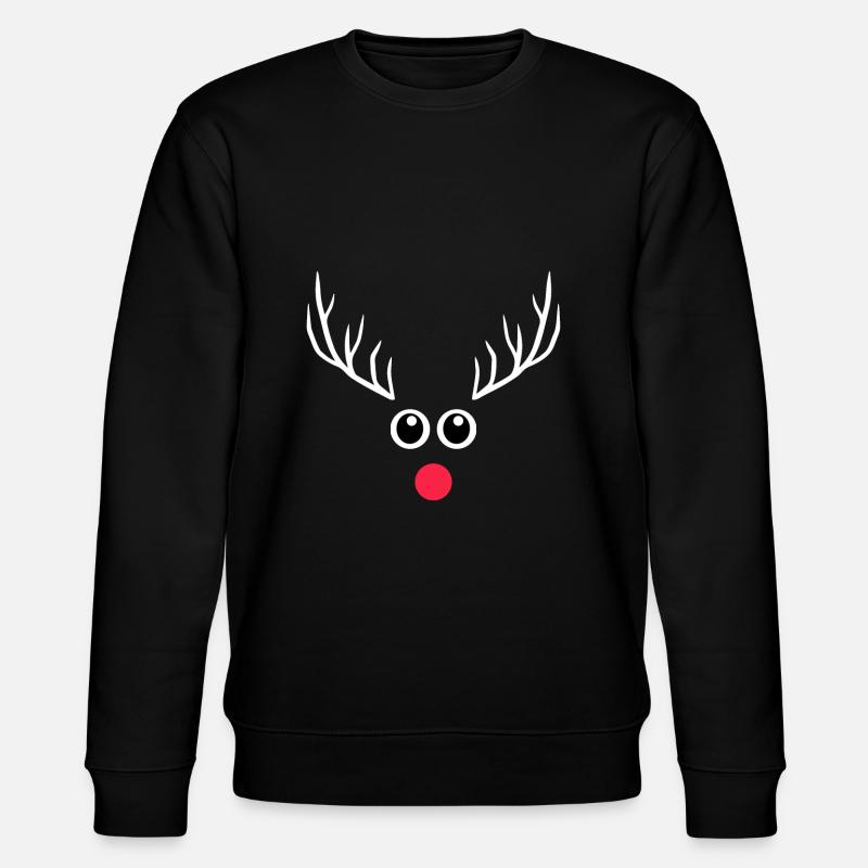 Weihnachtsrentier - Stanley/Stella Unisex Bio-Sweatshirt CHANGER - Schwarz