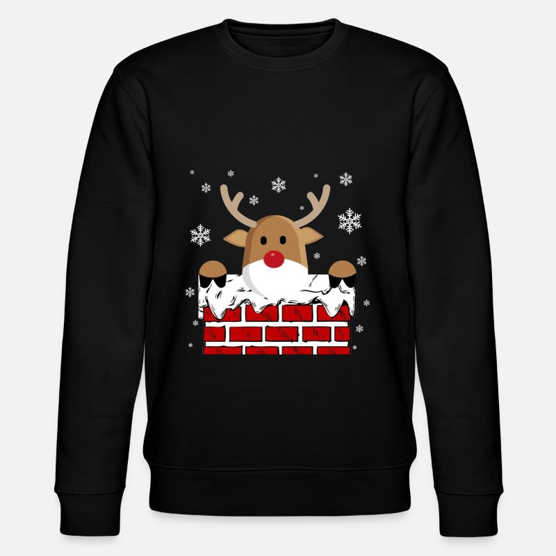 Rudolph dans la cheminée - Sweat bio CHANGER Stanley/Stella Unisexe - noir