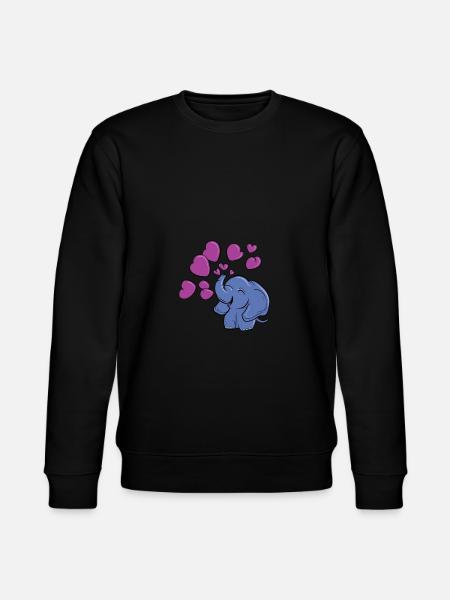 Loving Elephant - Stanley/Stella CHANGER Unisex Organic Sweatshirt - black
