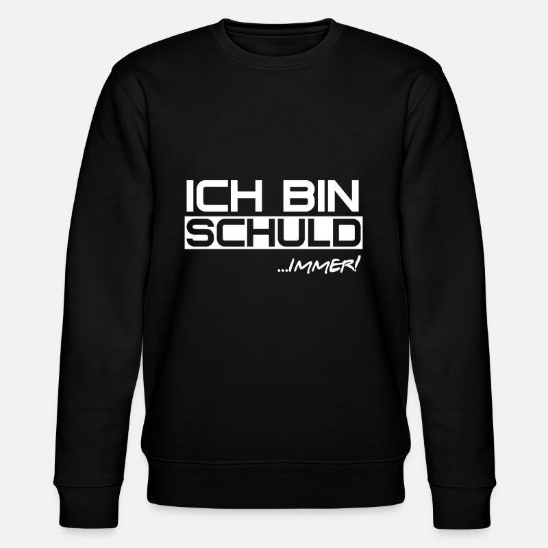 Ich bin schuld immer - Sündenbock - Stanley/Stella Unisex Bio-Sweatshirt CHANGER  - Schwarz