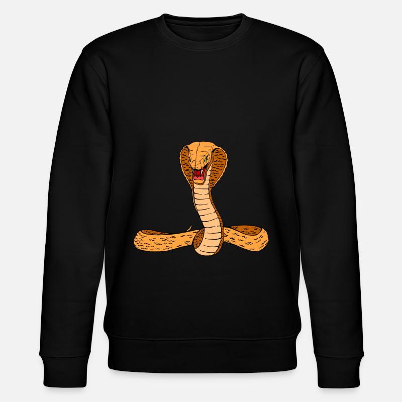 Kobra - Stanley/Stella Unisex Bio-Sweatshirt CHANGER  - Schwarz