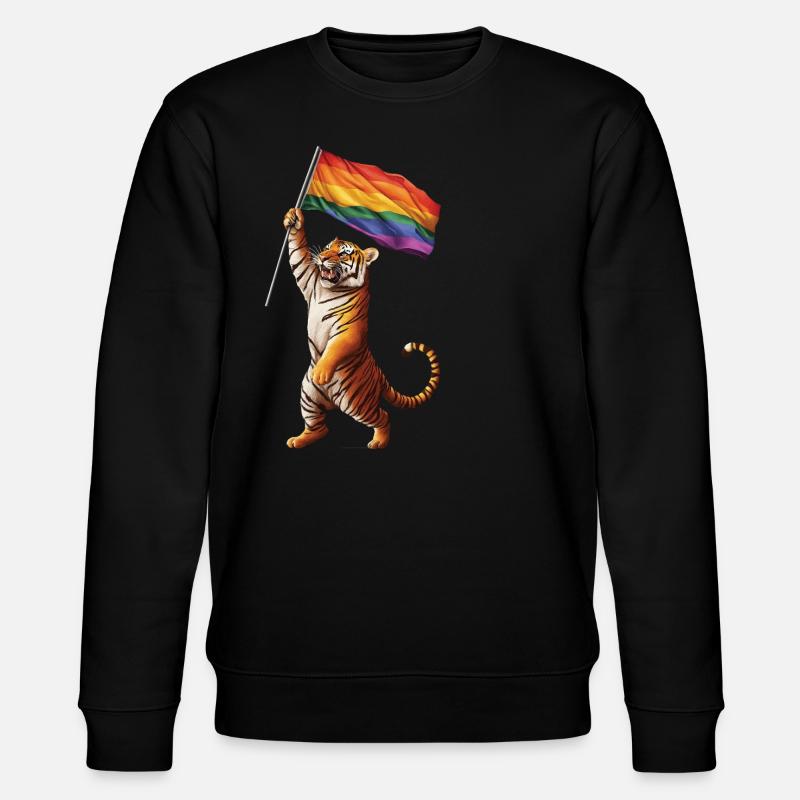 Tiger - Stanley/Stella Unisex Bio-Sweatshirt CHANGER  - Schwarz