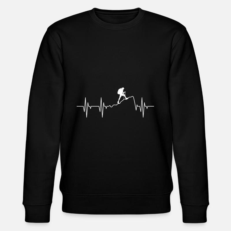 Wanderer Bergsteigen - Stanley/Stella Unisex Bio-Sweatshirt CHANGER  - Schwarz