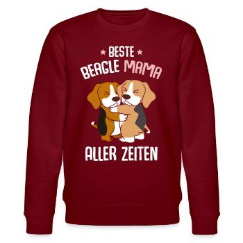 Meilleure maman beagle - Sweat bio CHANGER Stanley/Stella Unisexe - bordeaux - Devant - Nik (191cm) & Marisol (170cm)