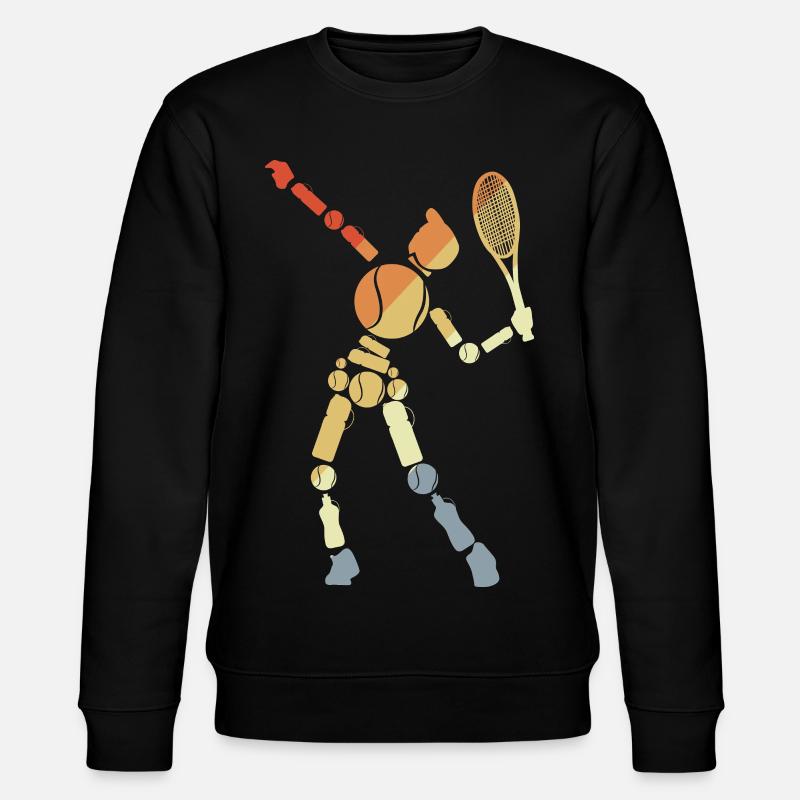 Tennis Junge - Stanley/Stella Unisex Bio-Sweatshirt CHANGER  - Schwarz