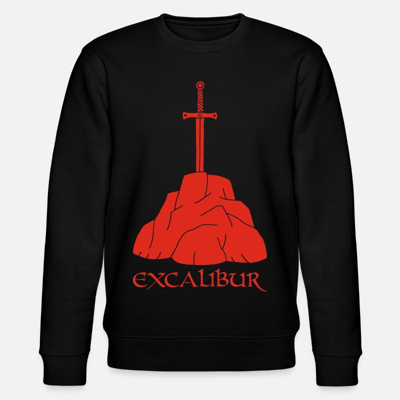 L'épée Excalibur (rouge) - Sweat bio CHANGER Stanley/Stella Unisexe - noir