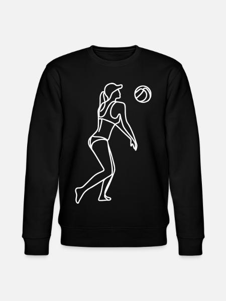 Beach volleyball player drawing - Stanley/Stella CHANGER Unisex Organic Sweatshirt - black